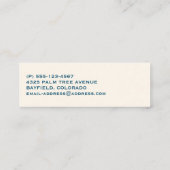 レトロスタイルかわいいカラフルドーナツ型 スキニー名刺 (裏面)