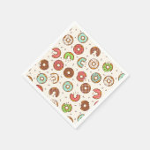 レトロスタイルかわいいカラフルドーナツ型 スタンダードカクテルナプキン (角)