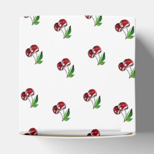 レトロスタイルさくらんぼキャンディハートボックス フェイバーボックス (上部)