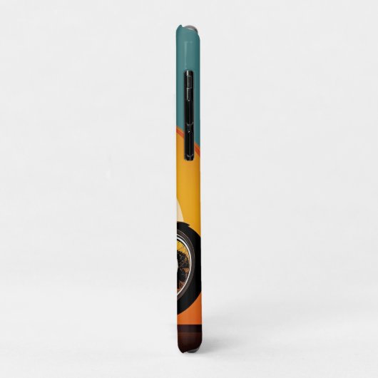 レトロスタイルのオートバイライダー風光明媚な夕日 Case-Mate iPhoneケース (裏面/左)