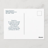 レトロスタイルのカップケーキ スイート デザート サンクス ポストカード (裏面)