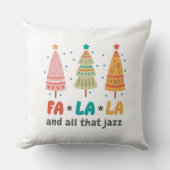 レトロスタイルのクリスマスツリー カスタマイズ可能 クッション (正面)