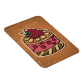 レトロスタイルのケーキイラストレーション マグネット (右側)