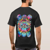 レトロスタイルのタイダイ染めカラーツイスト Tシャツ (裏面)