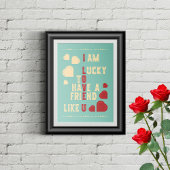 レトロスタイルのタイポグラフィとハート形状。 ポスター