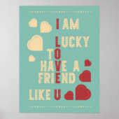 レトロスタイルのタイポグラフィとハート形状。 ポスター (正面)