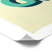 レトロスタイルのタイポグラフィ。男の隠れ家に最適。 ポスター (角)