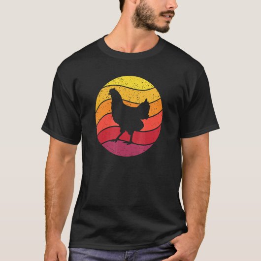 レトロスタイルのニワトリ ヴィンテージ 1 Tシャツ (正面)