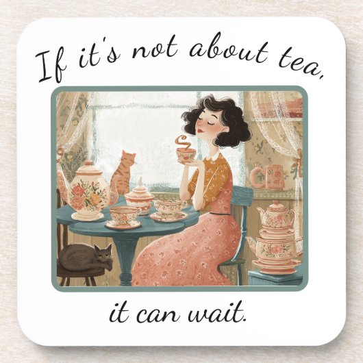 レトロスタイルのハードプラスチックコースター コースター (正面)