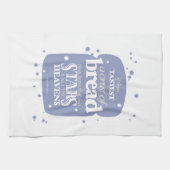 レトロスタイルのパンの引用文のふきん キッチンタオル (横)