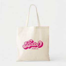 レトロスタイルのホットピンクべイビー ブライズメイド オーダーメイド トートバッグ