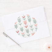 レトロスタイルの幾何学的パターン ラウンドシール (封筒)