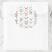 レトロスタイルの幾何学的パターン ラウンドシール (バッグ)