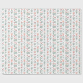 レトロスタイルの幾何学的パターン ラッピングペーパー (フラット)