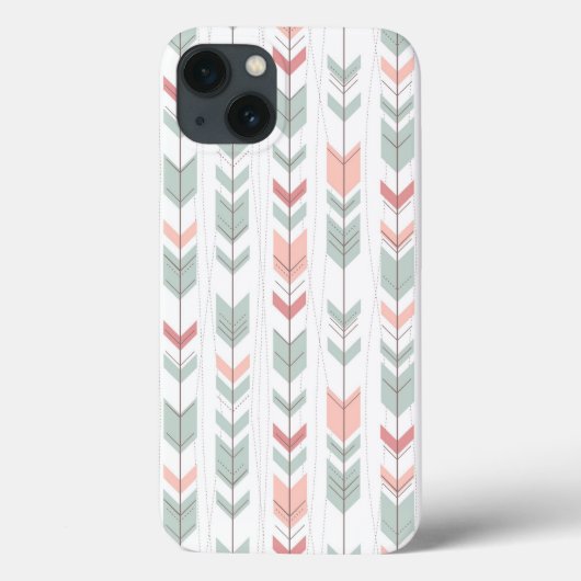 レトロスタイルの幾何学的パターン Case-Mate iPhoneケース (裏面)