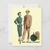 レトロスタイルの引越お知らせ 案内状 (正面)