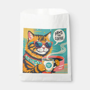 レトロスタイルの漫画の猫が巨大なサングラスをかけている フェイバーバッグ