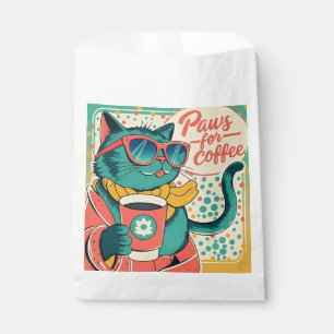 レトロスタイルの漫画の猫が巨大なサングラスをかけている フェイバーバッグ