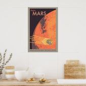 レトロスタイルの火星探査 NASA ポスター (キッチン)