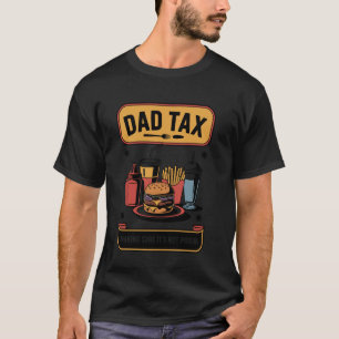 レトロスタイルの父の日 税金は毒にならないように Tシャツ