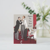 レトロスタイルの独身パーティー招待のお知らせ 招待状 (スタンド正面)