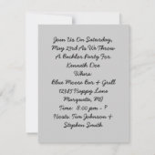 レトロスタイルの独身パーティー招待のお知らせ 招待状 (裏面)