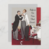 レトロスタイルの独身パーティー招待のお知らせ 招待状 (正面/裏面)