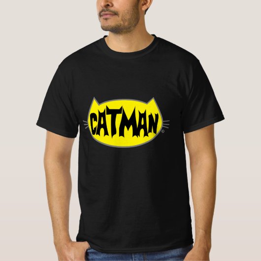 レトロスタイルの猫好き男性用Tシャツ Tシャツ (正面)