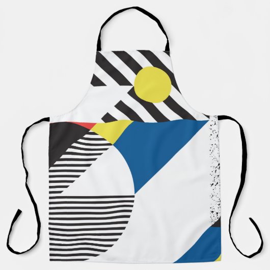 レトロスタイルの背景 エプロン (正面)