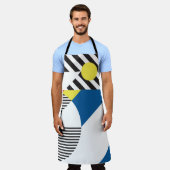 レトロスタイルの背景 エプロン (着用した状態)