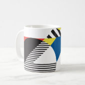 レトロスタイルの背景 コーヒーマグカップ (正面左)