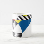 レトロスタイルの背景 コーヒーマグカップ (中央)