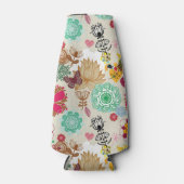 レトロスタイルの花柄 ボトルクーラー (正面)