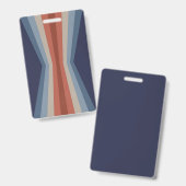 レトロスタイルの虹の反射 バッジ (正面＆裏面)