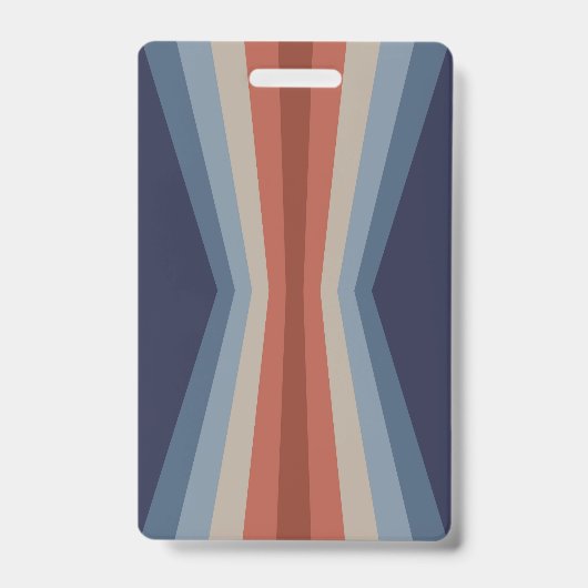 レトロスタイルの虹の反射 バッジ (正面)