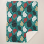 レトロスタイルの魅力的な色の渦 シェルパブランケット (正面)