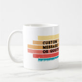 レトロスタイルイングリッシュブルドッグストライプのドッグ恋人 コーヒーマグカップ (左)