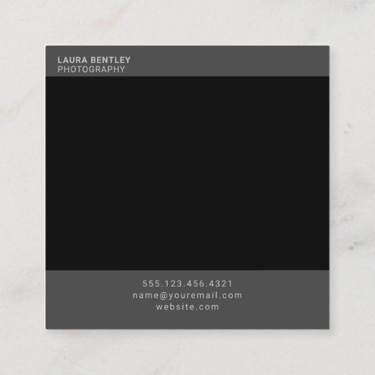 レトロスタイルインスタントフォトスクエア名刺 スクエア名刺 (裏面)