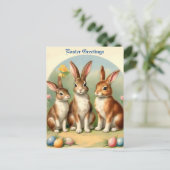 レトロスタイルイースターポストカード ポストカード (スタンド正面)