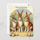 レトロスタイルイースターポストカード ポストカード (正面/裏面)
