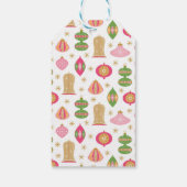 レトロスタイルオーナメント – ピンク ギフトタグ (裏面)