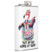 レトロスタイルオールドヒッパイアットハート踊りフラミンゴ フラスク (右)