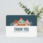 レトロスタイルカップケーキスイートトリートサンキューサンキュー サンキューカード (スタンド正面)