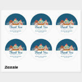 レトロスタイルカップケーズスイートデザートパーティー ラウンドシール (シート)