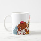 レトロスタイルカップケーズスイートデザート コーヒーマグカップ (左)