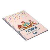 レトロスタイルカップケーズスイートデザート ノートブック (右側)