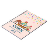 レトロスタイルカップケーズスイートデザート ノートブック (左側)