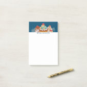 レトロスタイルカップケーズスイートデザート ポストイット (デスク上)