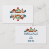 レトロスタイルカップケーズスイートデザート 名刺 (正面/裏面)