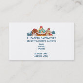 レトロスタイルカップケーズスイートデザート 名刺 (裏面)